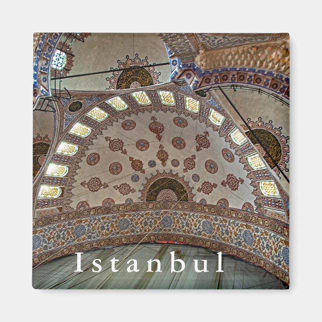 Aimant Mosquée du Sultan Ahmed. Fragment de l'intérieur.  (Devant)