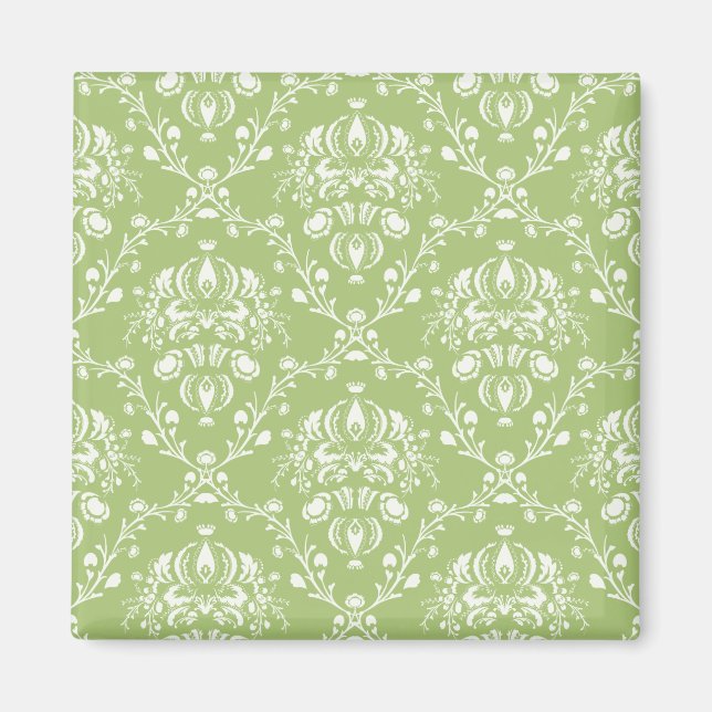 Aimant Moss Green Damask (Devant)