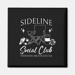 Aimant Mot de club social de femmes au bord du terrain Jo