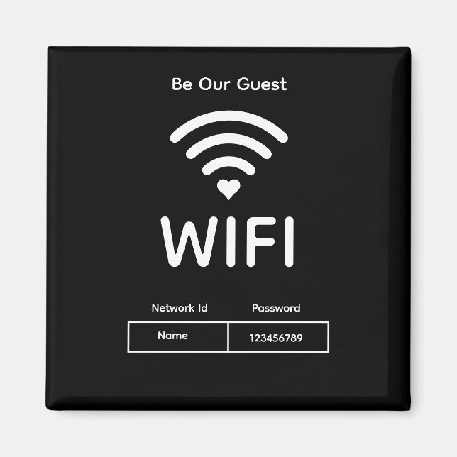 Aimant Mot de passe de notre wifi invité  (Devant)