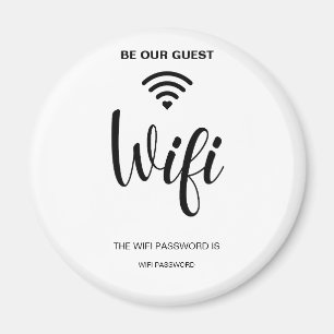 Aimant Mot de passe Wifi Simple Minimaliste Blanc