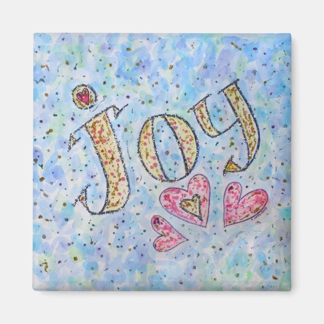 Aimant Mot inspirant "Joy Magnet" (Devant)