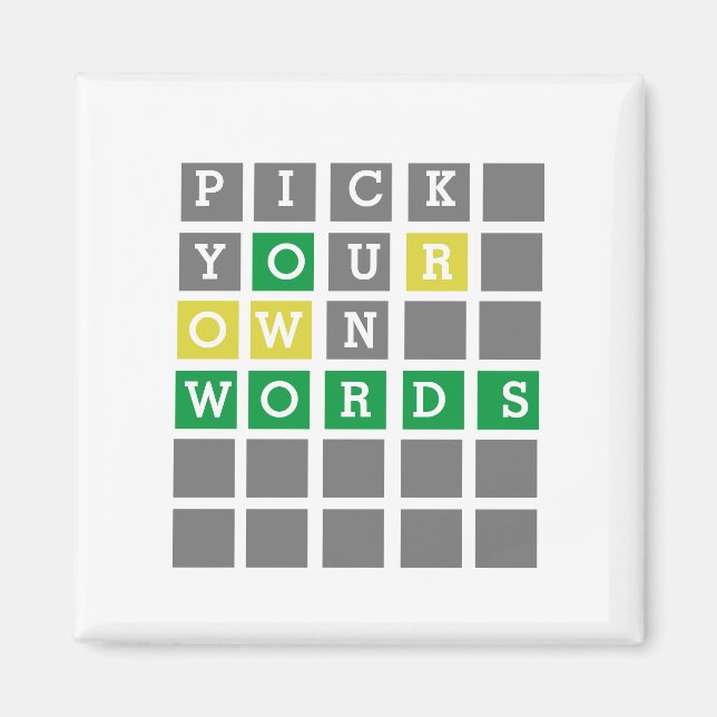 Aimant Mot personnalisé (Devant)