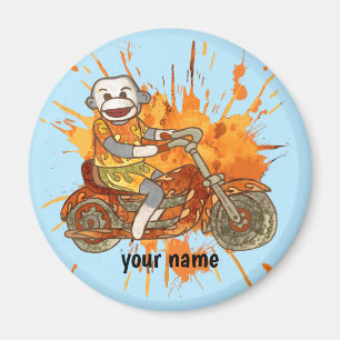 Aimant Motard Singe Chaussette 
