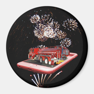 Aimant Moteur D'Incendie Avec Pompiers,