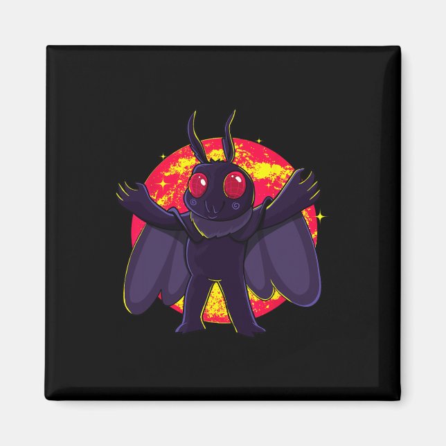 Aimant Mothman Cute Cryptid Créatures Point Agréable Wv R (Devant)
