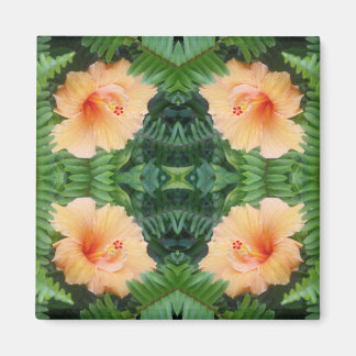 Aimant Motif à fleurs d'Hibiscus orange