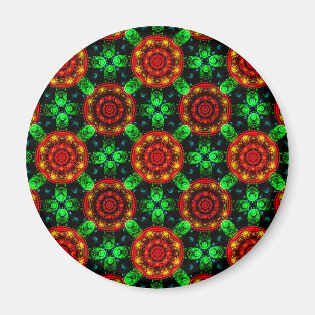Aimant Motif abstrait élégant boho moderne floral #504 (Devant)