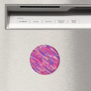 Aimant Motif abstrait violet et rose