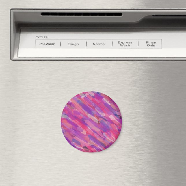 Aimant Motif abstrait violet et rose (In Situ (Lave-vaisselle))