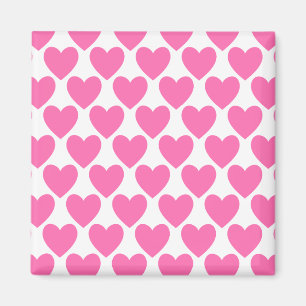 Aimant Motif assez rose simple de papier peint de coeur