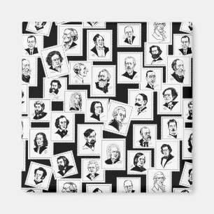 Aimant Motif avec portraits des plus grands compositeurs