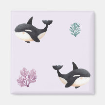 Motif Baleine Orque Mignon pour la Nurserie sur la