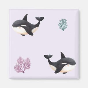 Aimant Motif Baleine Orque Mignon pour la Nurserie sur la