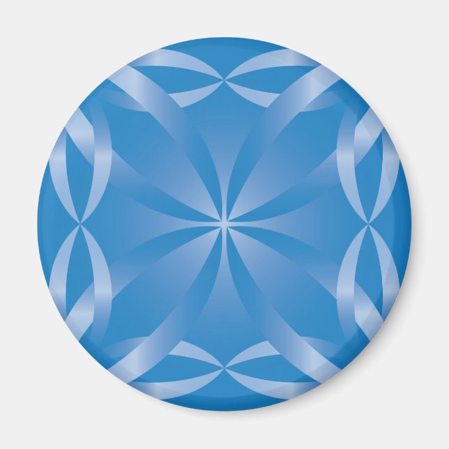 Aimant motif bleu topaz (Devant)