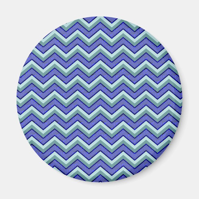 Aimant Motif Blue Sapphire Chevron (Devant)