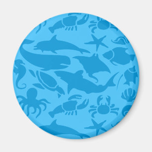 Aimant Motif Blue Sea Life