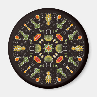 Aimant Motif botanique du laboratoire de chimie