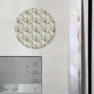 Aimant Motif botanique floral pastel vintage