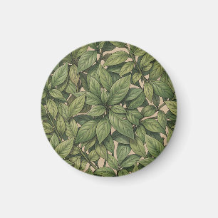 Aimant Motif botanique vert feuille sans couture vintage