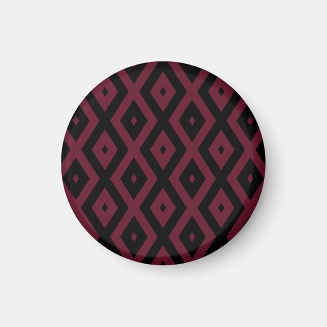 Aimant Motif bourguignon et diamant noir (Devant)
