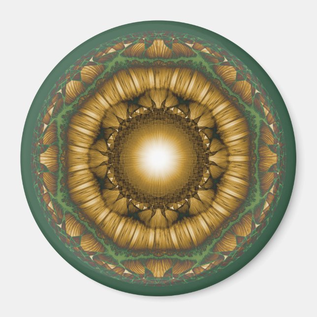 Aimant Motif brillant floral clair (Devant)