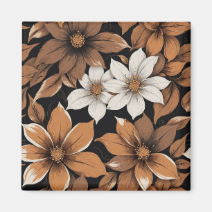Aimant Motif Brown et blanc