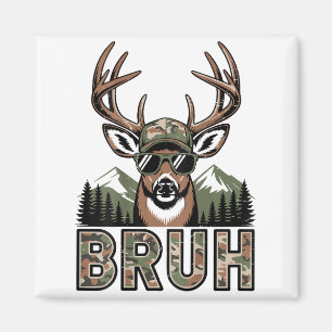 Aimant Motif camouflage de chasse pour cerf Bruh Camo pou