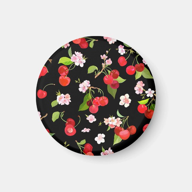 Aimant Motif cerise 2 (Devant)