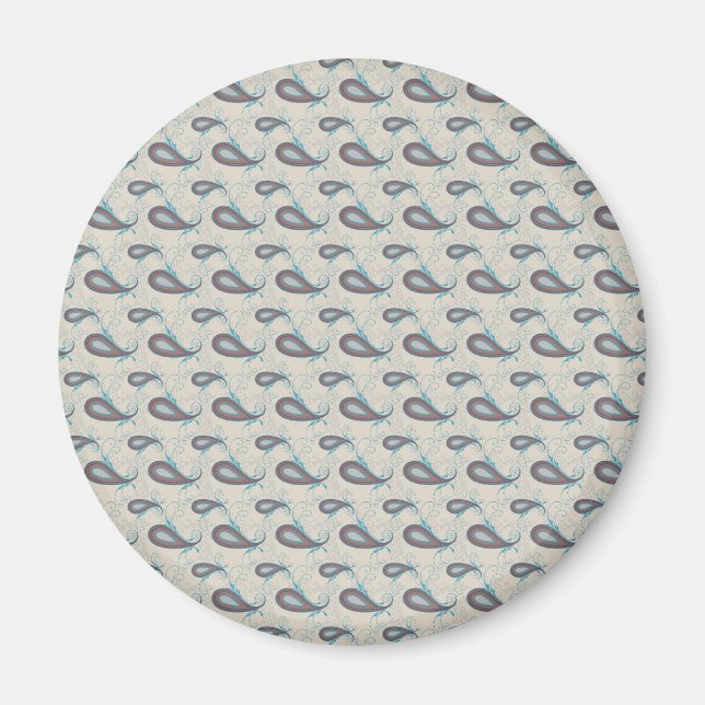 Aimant Motif Champagne Paisley (Devant)