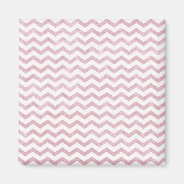 Aimant Motif Chevron Rose Rustique (Devant)