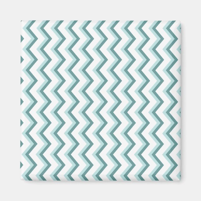 Aimant Motif Chevron ZigZag dans Mint Green (Devant)