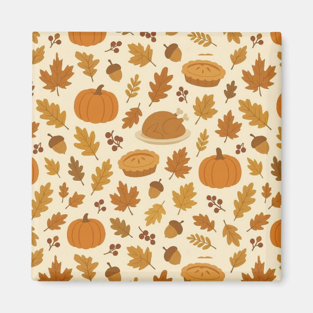 Aimant Motif classique de Thanksgiving (Devant)
