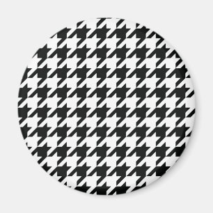Aimant Motif classique en Houndstooth : Noir & Blanc Vint