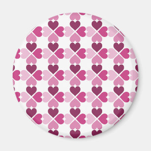 Aimant Motif Coeurs roses