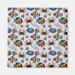 Aimant Motif d'animaux aquatiques vie sous-marine 14