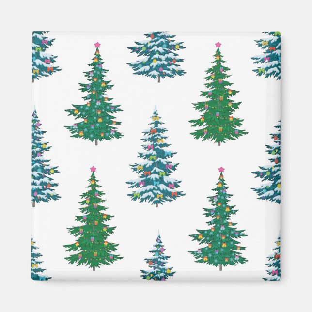 Aimant motif d'arbre de Noël (Devant)