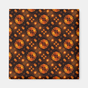 Aimant Motif d'art abstrait élégant boho moderne or #507