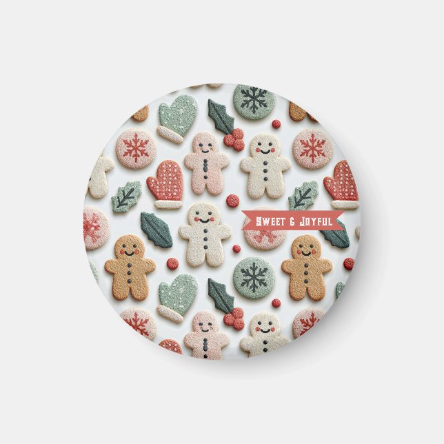 Aimant Motif de biscuits de Noël mignon (Devant)