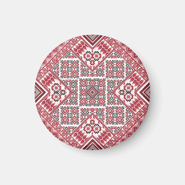 Aimant Motif de broderie de Palestine (Devant)