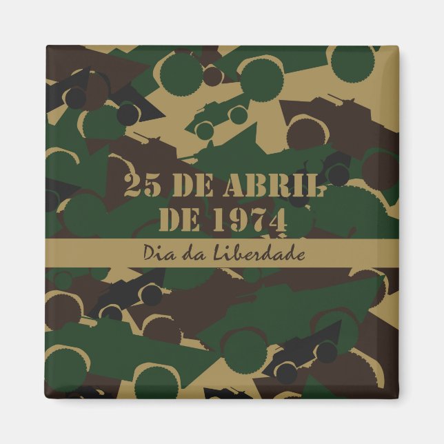 Aimant Motif de camouflage de véhicule militaire (Devant)