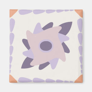 Aimant Motif de carreau décoratif pastel violet