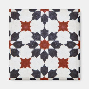 Aimant Motif de carreaux en forme d'étoile marocaine
