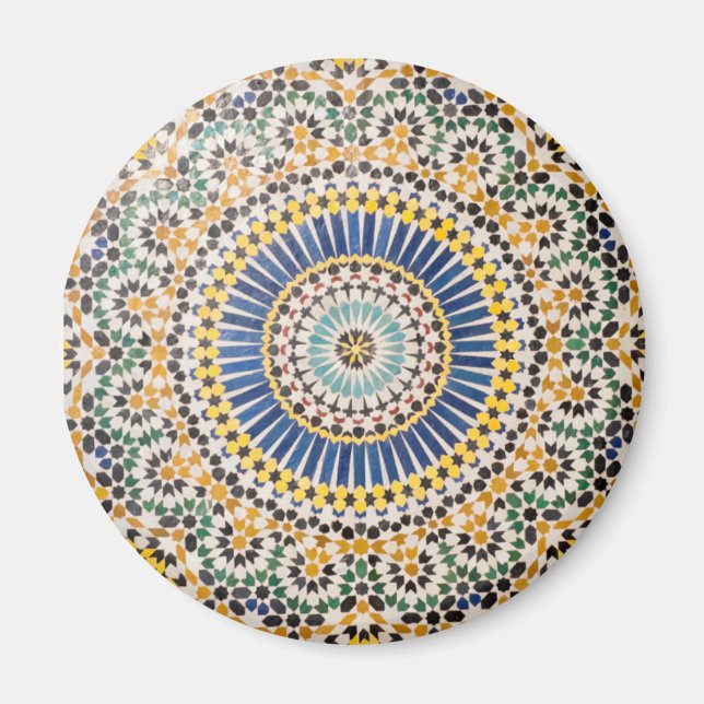 Aimant Motif de carreaux géométriques, Maroc (Devant)