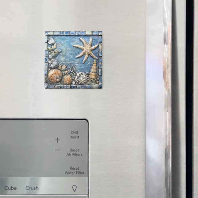 Aimant Motif de carreaux Marine Life (In situ (réfrigérateur))