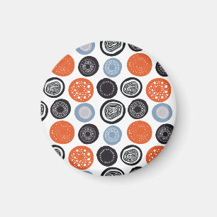 Aimant Motif de cercle géométrique créatif et coloré.