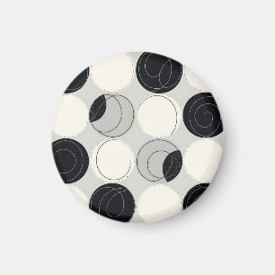 Aimant Motif de cercles abstraits superposés