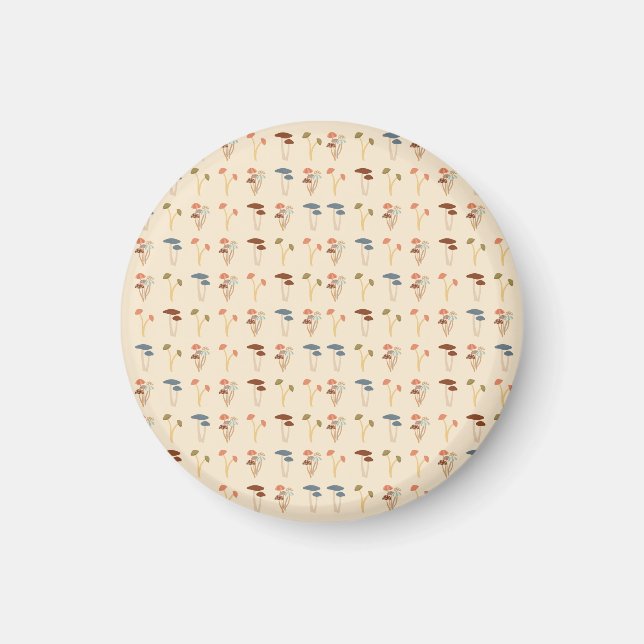Aimant Motif de champignons neutres (Devant)