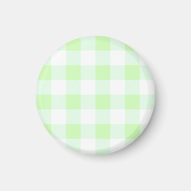 Aimant Motif de chèques En vichy vert clair (Devant)