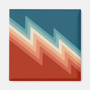 Aimant Motif de chevron de style rétro